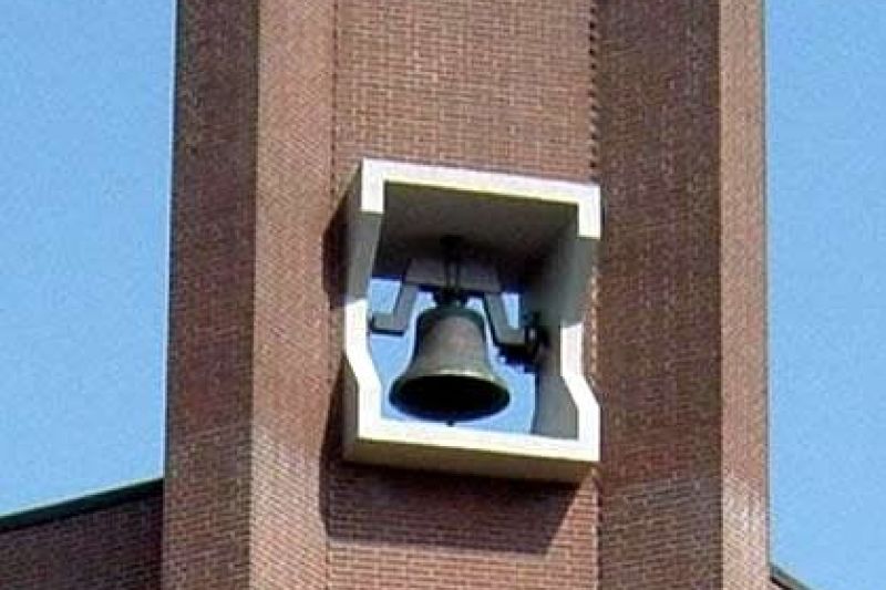 De klokkentoren van de Sionkerk aan het Westnieuwland